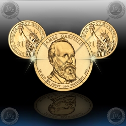ZDA $1 (20th. President) 2011 P+D "James A. Garfield"